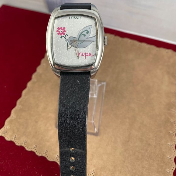 Fossil “HOPE” Watch with Etched  Dove, Flowers, and Hope main image 5
